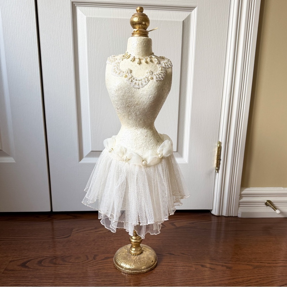 Decorative dress form ballet white retro outfit room decor shabby chic mannequin